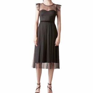 Jason Wu Illusion Mesh Midi Dress